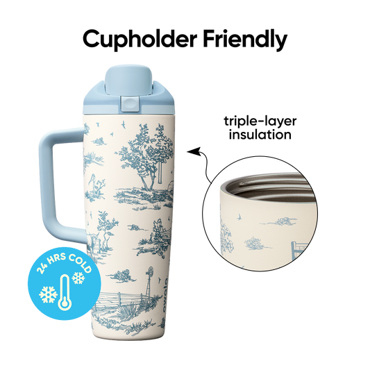 FreeSip® Tumbler Toile Be Home - 30oz
